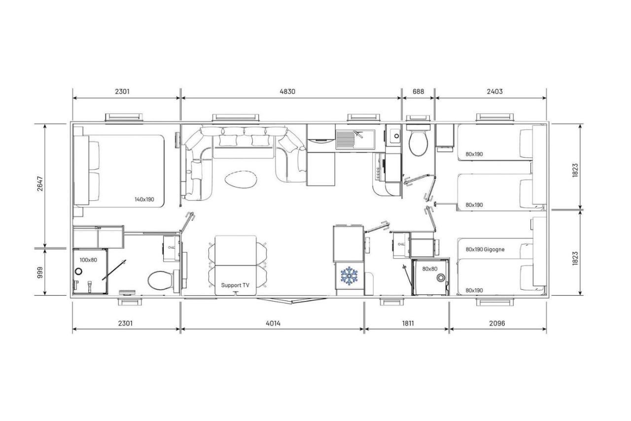 Mobil Home Neuf 6/8 Pers Biville-sur-Mer Kültér fotó